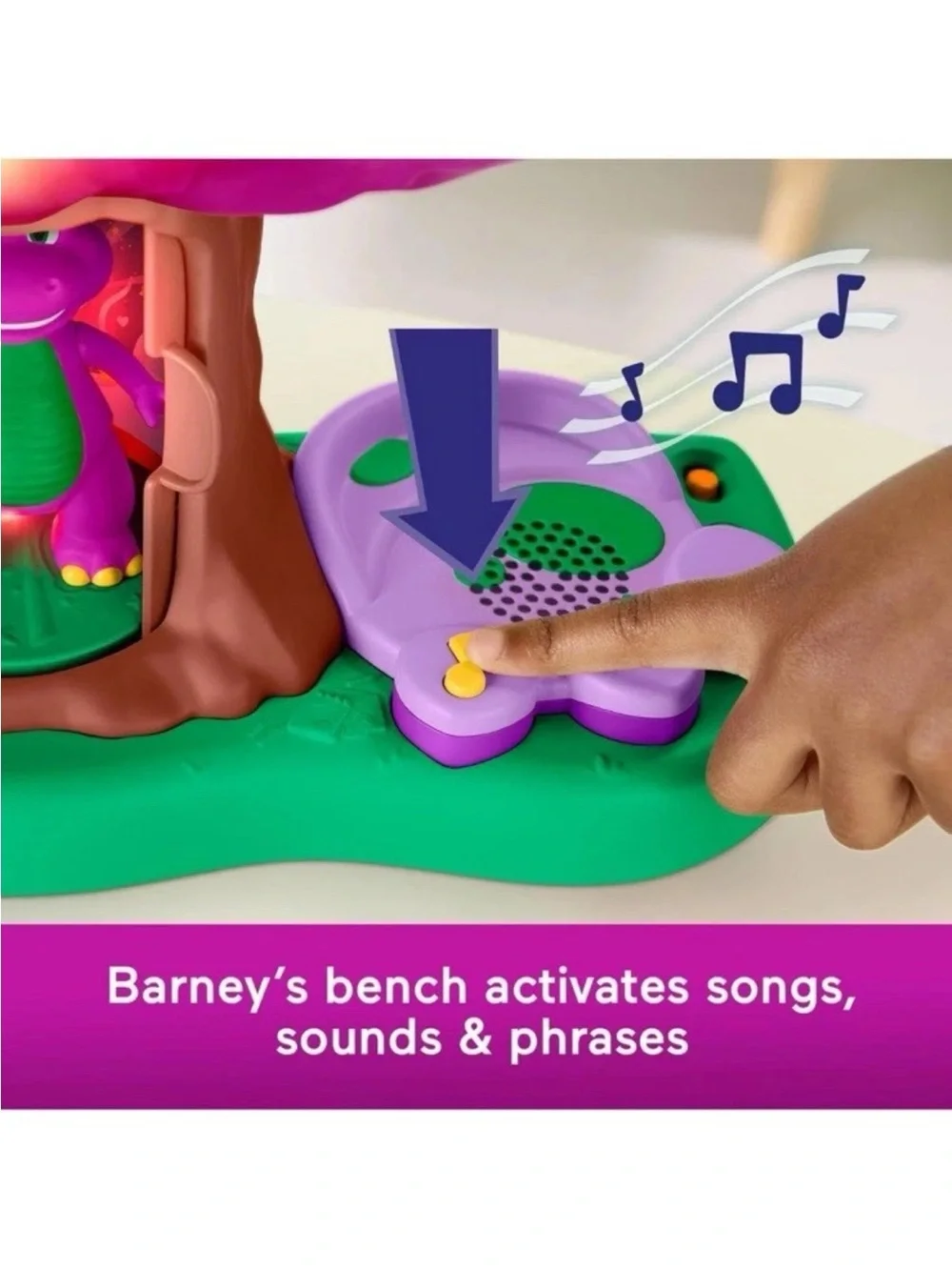 Fisher-Price Barney's World Lights &Sounds Treehouse Playset with Figures Mattel